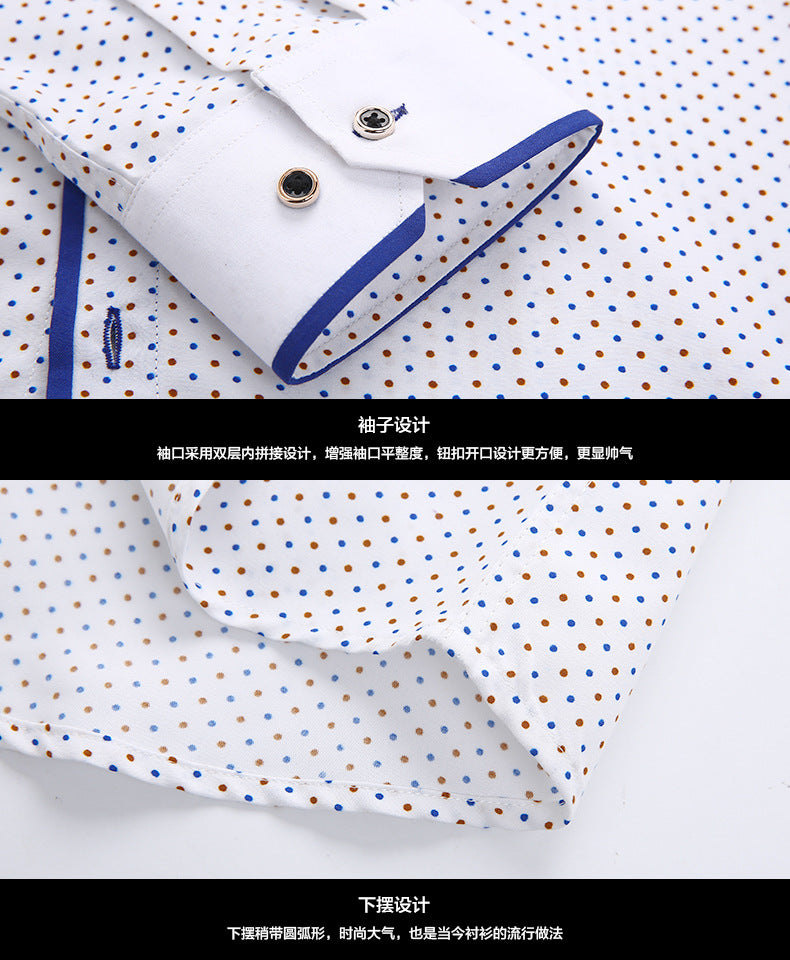 Slim-Fit Printed Dress Shirt