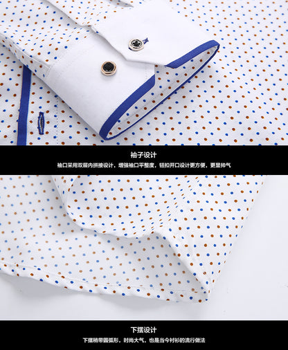 Slim-Fit Printed Dress Shirt