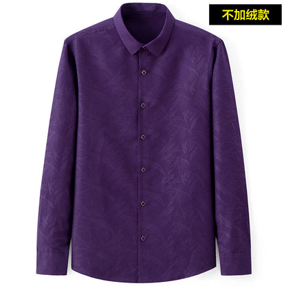 Slim-Fit Printed Dress Shirt