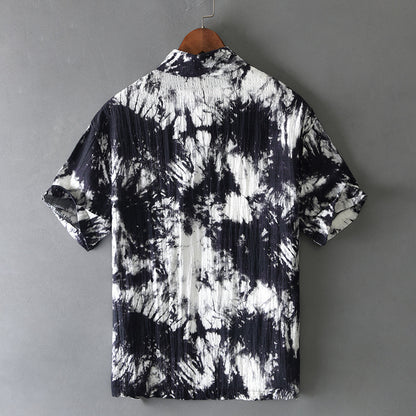 Printed Short-Sleeve Casual Shirt
