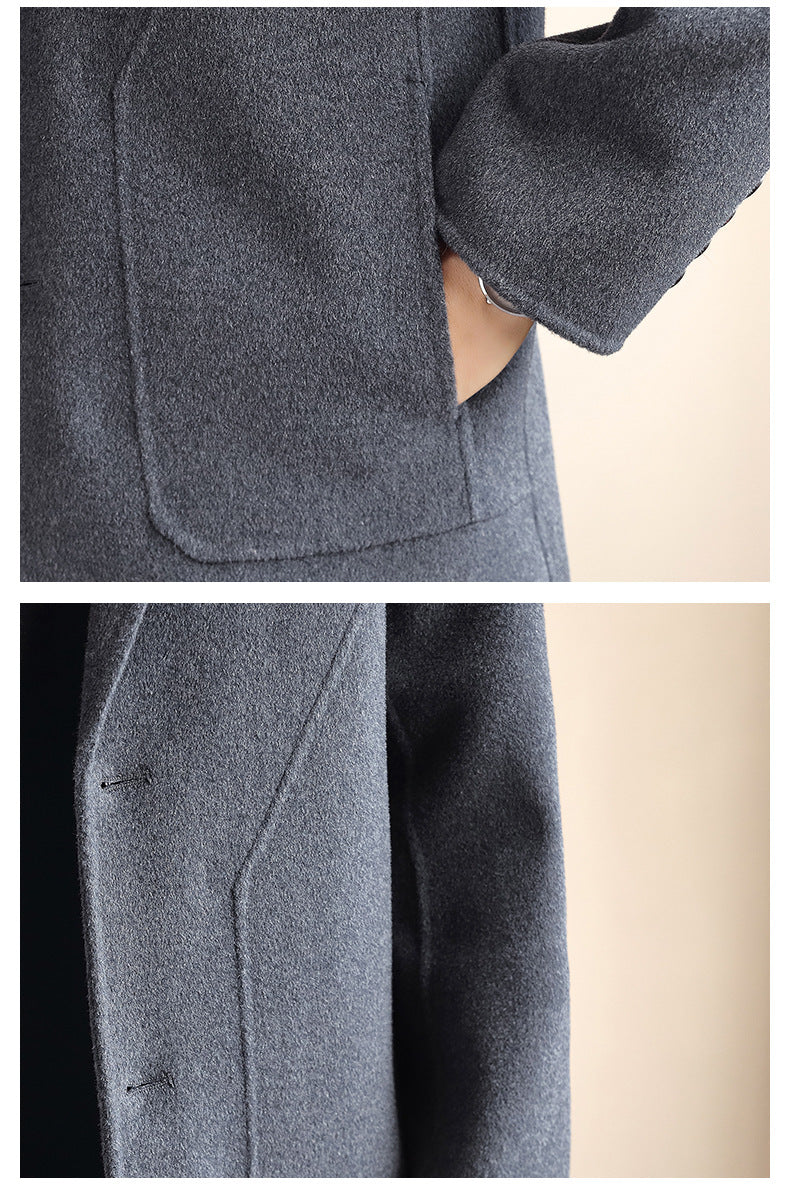 Mid-Length Double-Faced Wool Coat