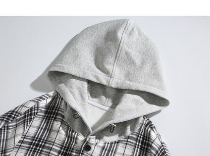 Fleece-Lined Hooded Shirt Jacket
