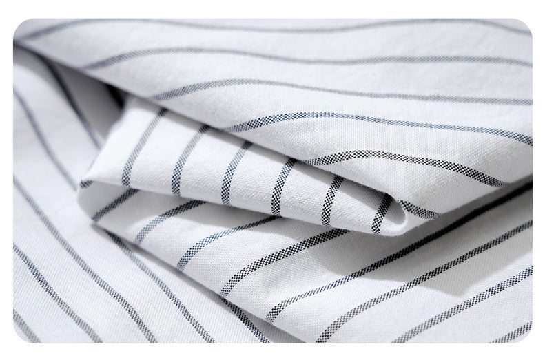 Embroidered Stripe Long-Sleeve Shirt