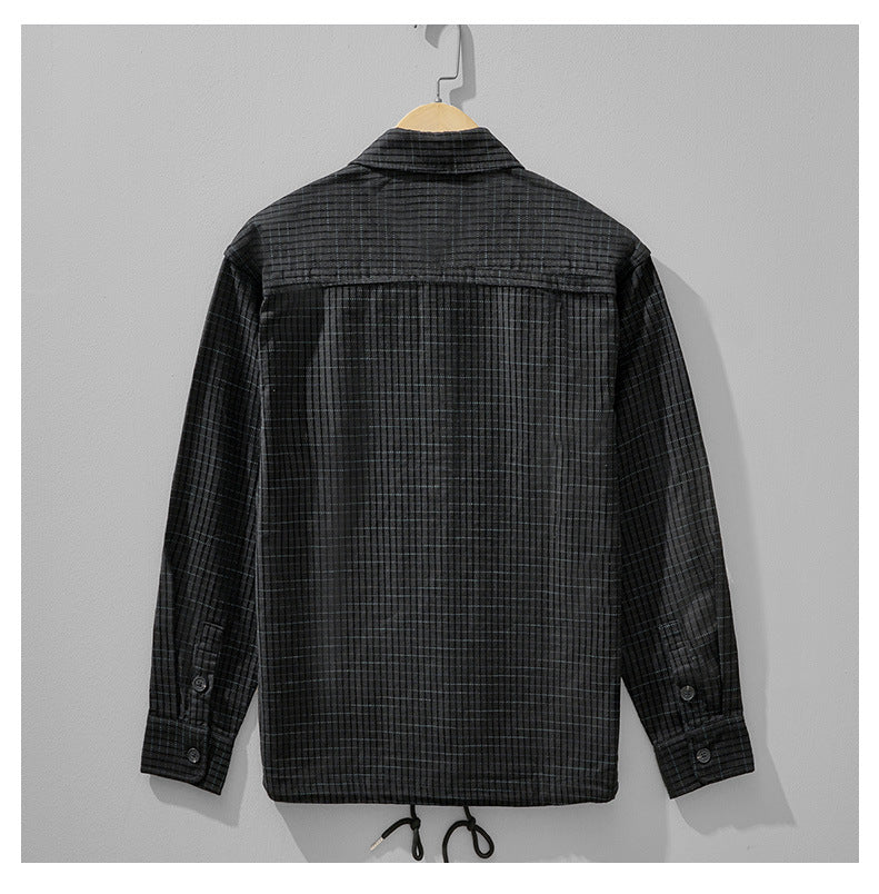 Slim-Fit Plaid Long-Sleeve Shirt
