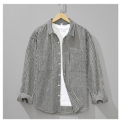 Classic Striped Long-Sleeve Shirt