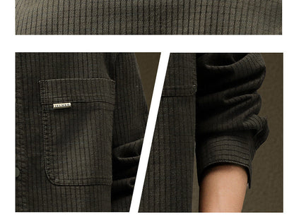 Japanese Textured Waffle Shirt Jacket