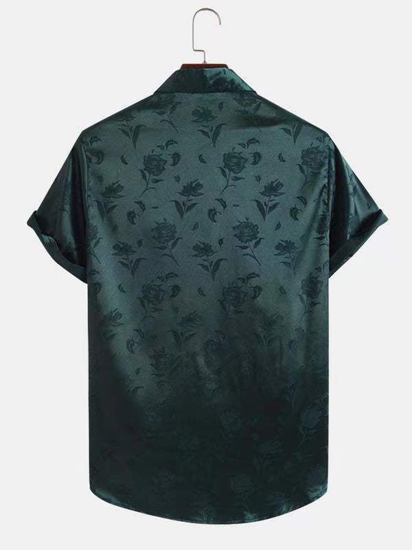 Jacquard Short-Sleeve Summer Shirt