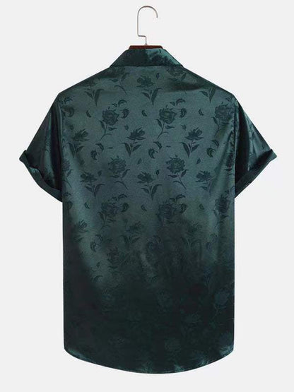 Jacquard Short-Sleeve Summer Shirt