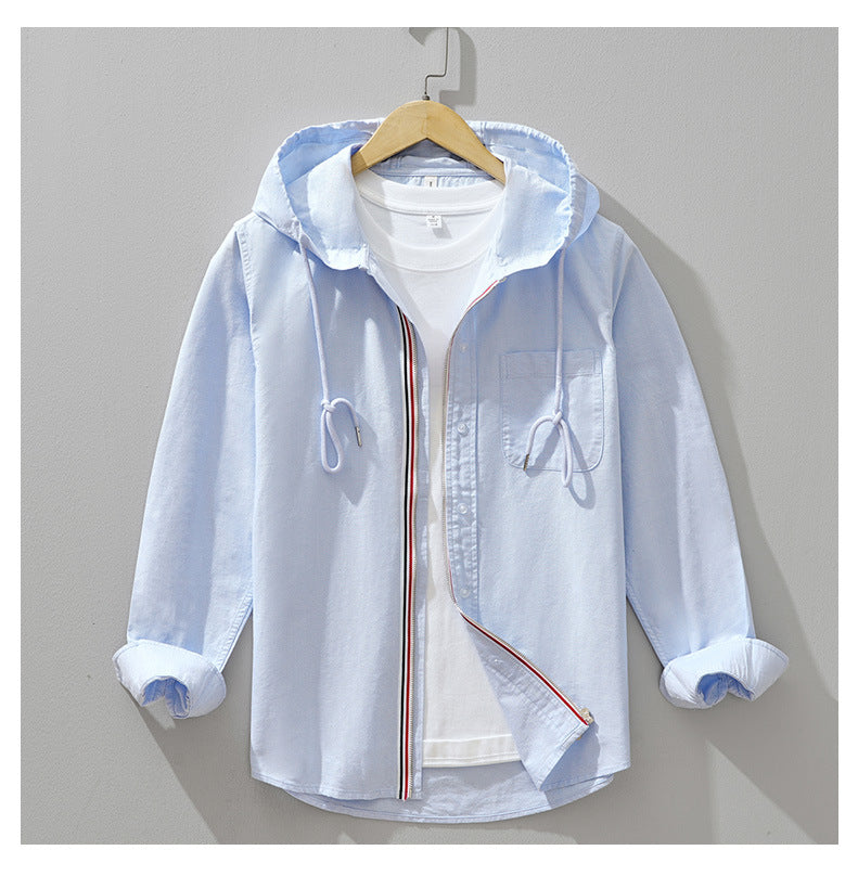 Hooded Long-Sleeve Shirt Coat