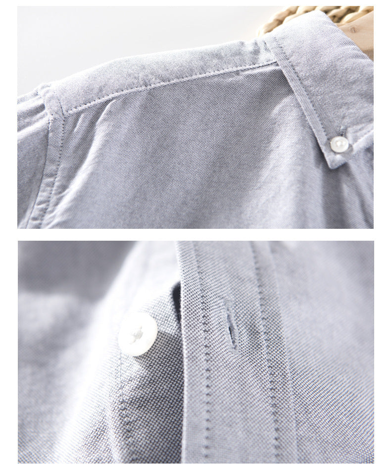 Oxford Solid-Color Cotton Shirt