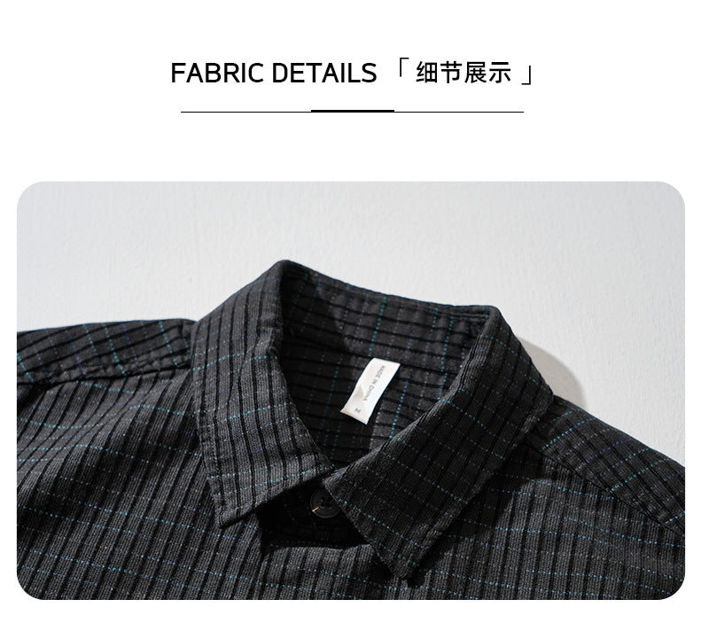 Slim-Fit Plaid Long-Sleeve Shirt
