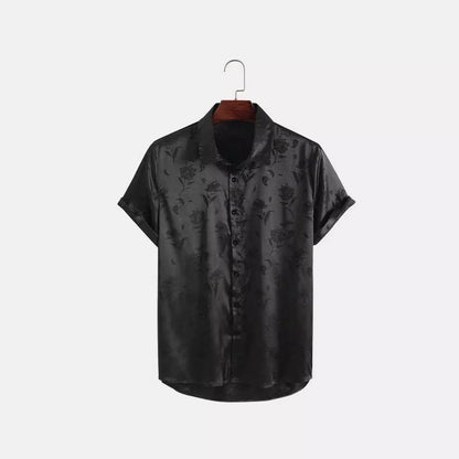 Jacquard Short-Sleeve Summer Shirt