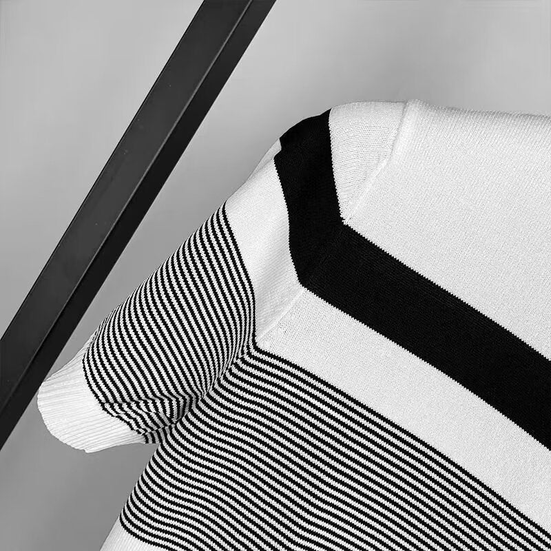 Striped Knit Polo