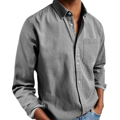 Classic Long-Sleeve Lapel Shirt