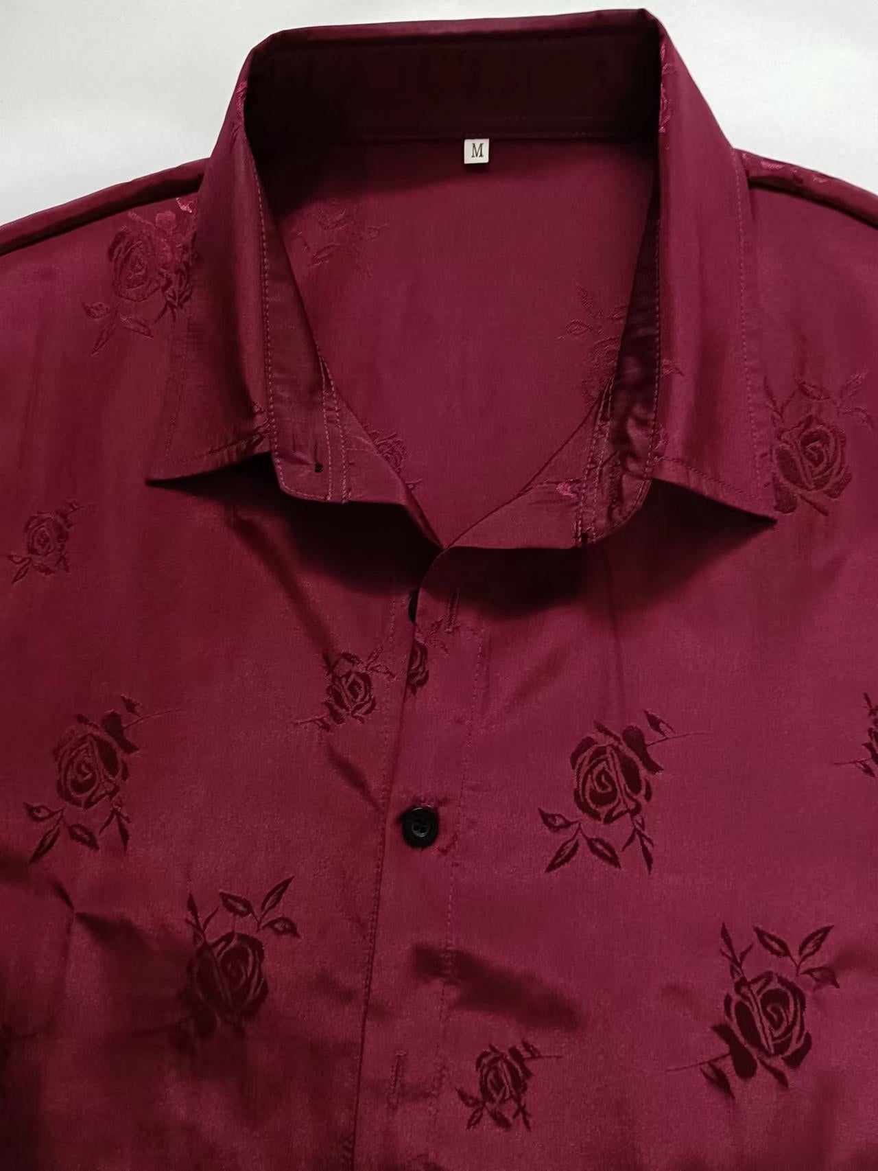 Jacquard Short-Sleeve Summer Shirt
