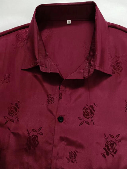 Jacquard Short-Sleeve Summer Shirt