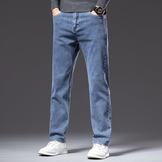 Stretch Straight-Fit Business Jeans