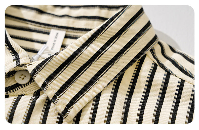 Striped Long-Sleeve Overshirt