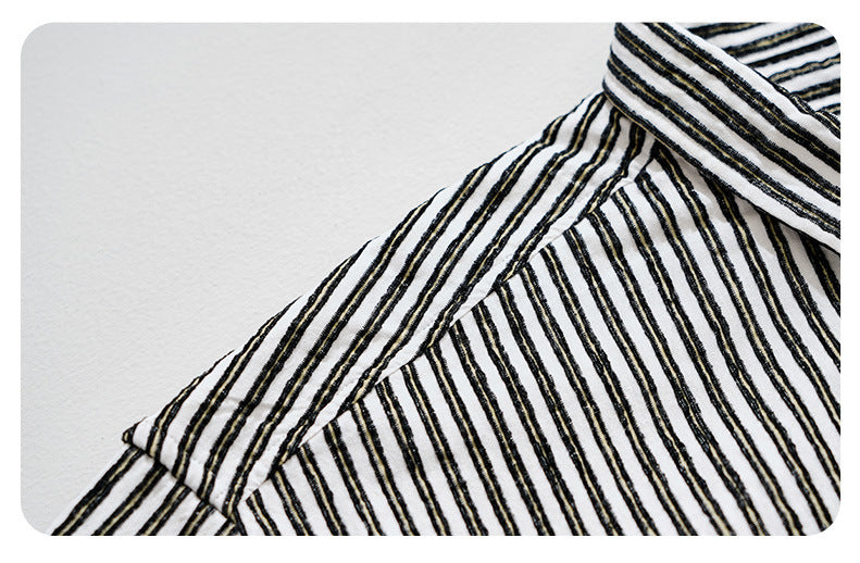 Classic Striped Long-Sleeve Shirt