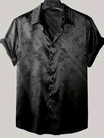 Jacquard Short-Sleeve Summer Shirt