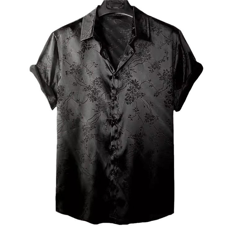 Jacquard Short-Sleeve Summer Shirt