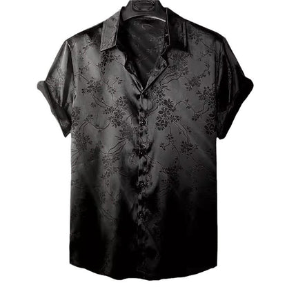 Jacquard Short-Sleeve Summer Shirt