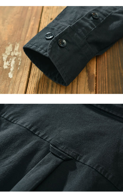 Casual Long-Sleeve Cotton Overshirt