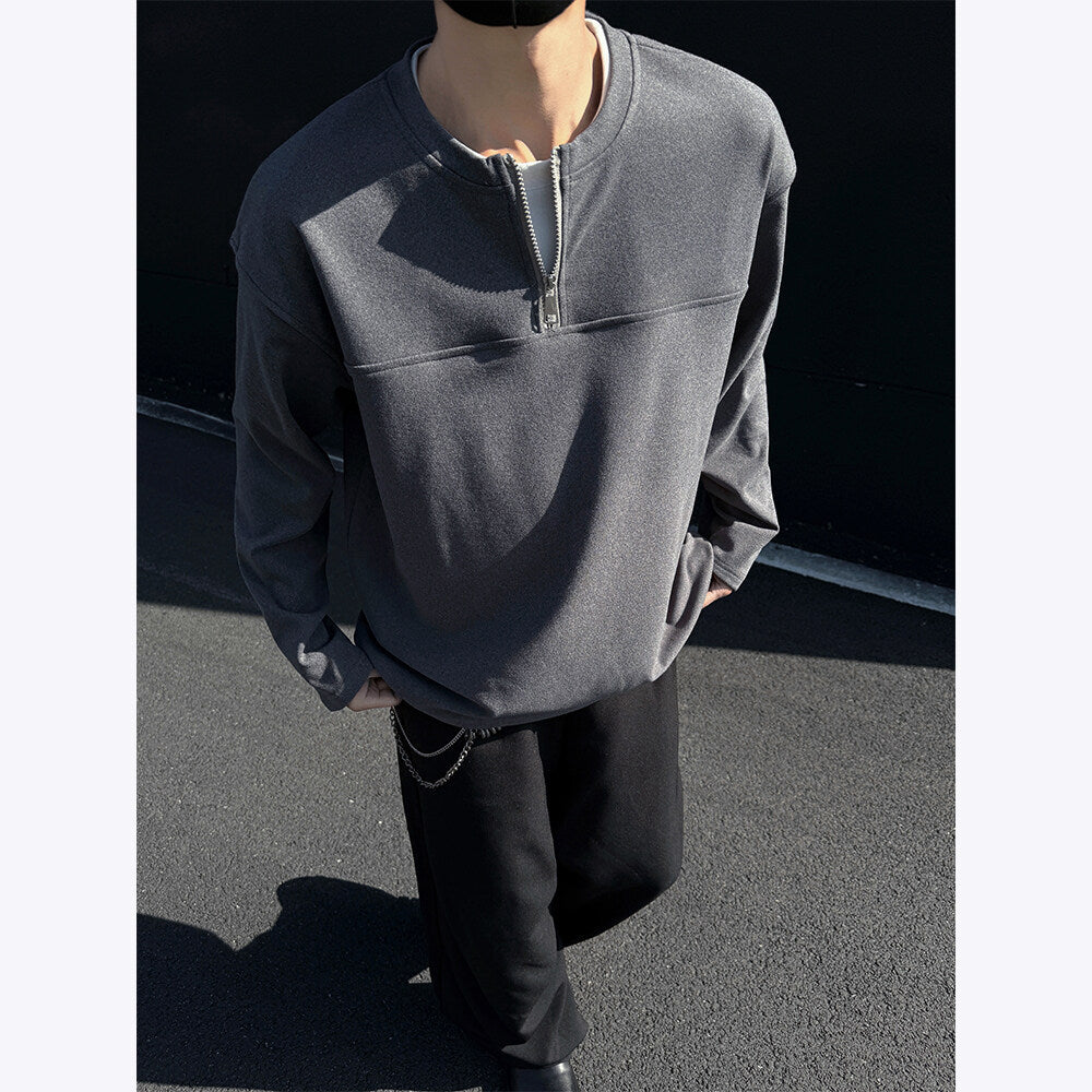 Double-Layer Zip Sweatshirt