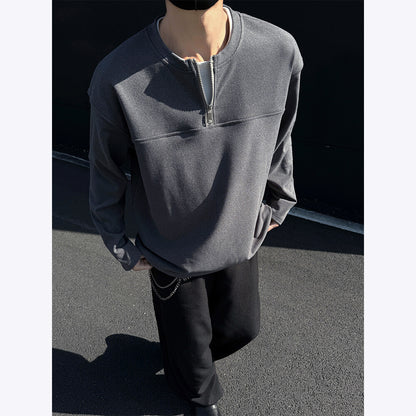 Double-Layer Zip Sweatshirt