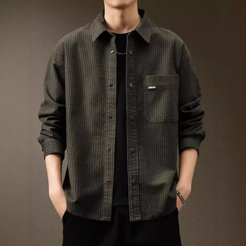 Japanese Textured Waffle Shirt Jacket