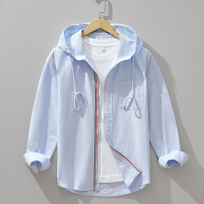 Hooded Long-Sleeve Shirt Coat