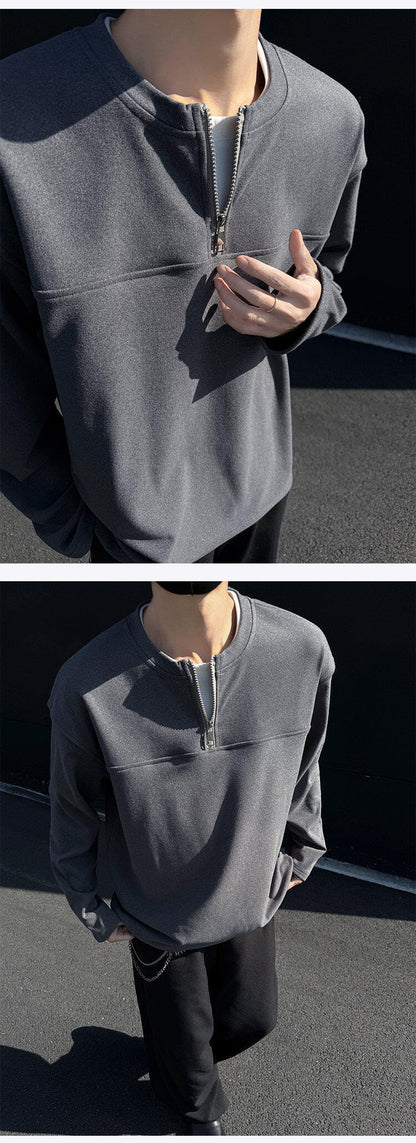 Double-Layer Zip Sweatshirt