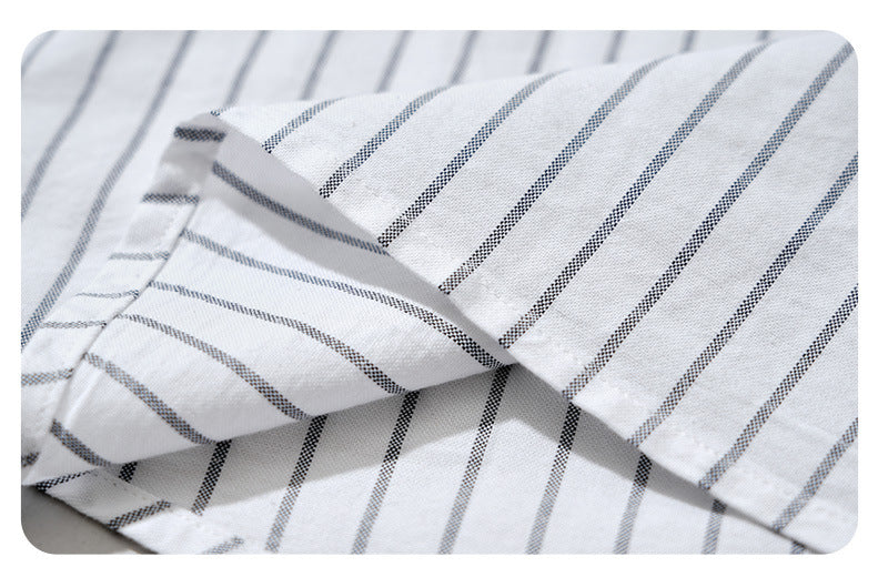 Embroidered Stripe Long-Sleeve Shirt