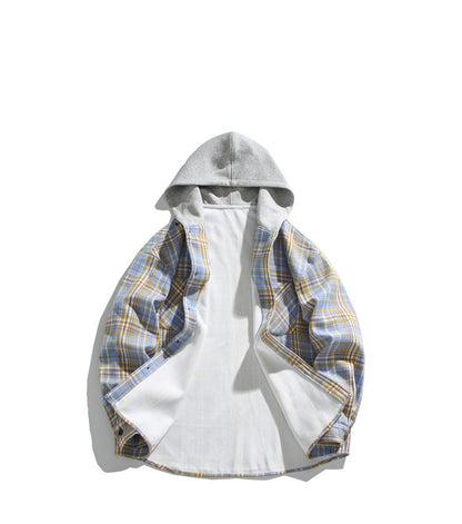 Fleece-Lined Hooded Shirt Jacket