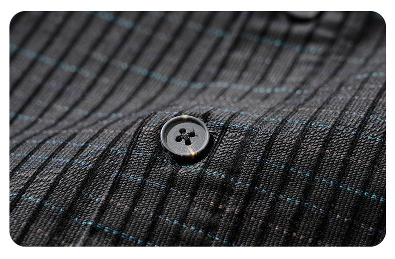 Slim-Fit Plaid Long-Sleeve Shirt