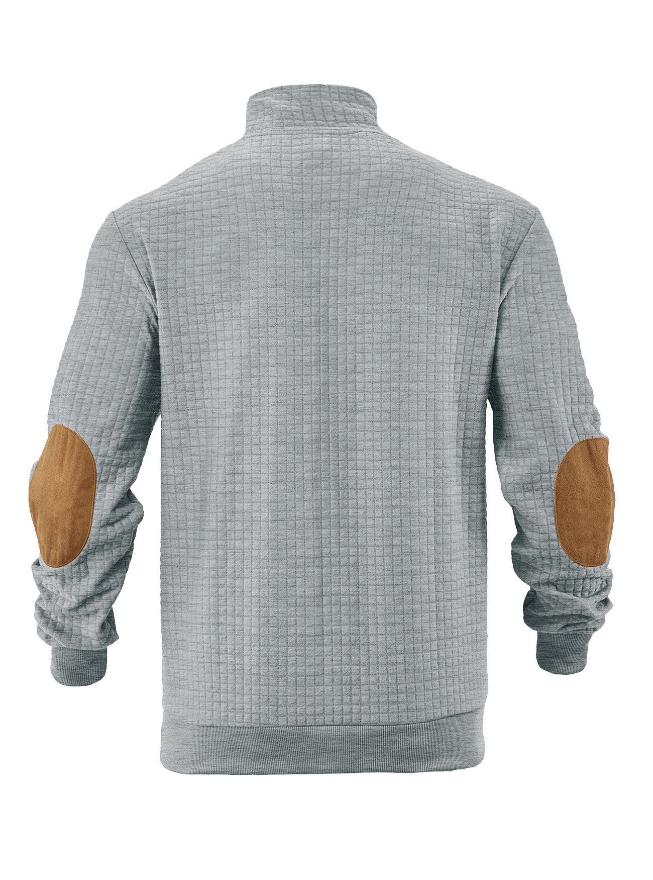 Embroidered Plaid Zip Sweatshirt