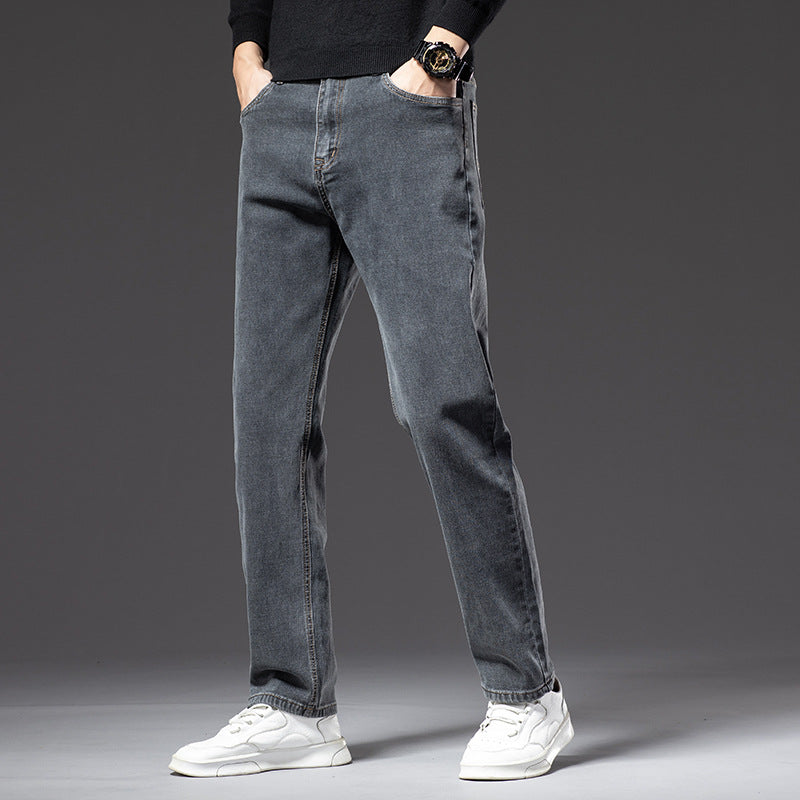 Stretch Straight-Fit Business Jeans