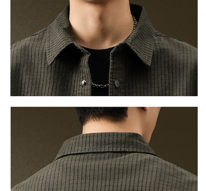 Japanese Textured Waffle Shirt Jacket