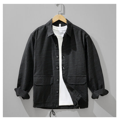 Slim-Fit Plaid Long-Sleeve Shirt