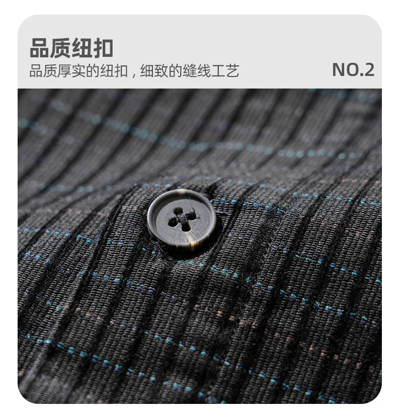 Slim-Fit Plaid Long-Sleeve Shirt