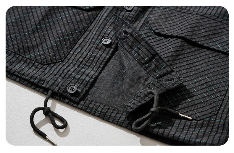 Slim-Fit Plaid Long-Sleeve Shirt