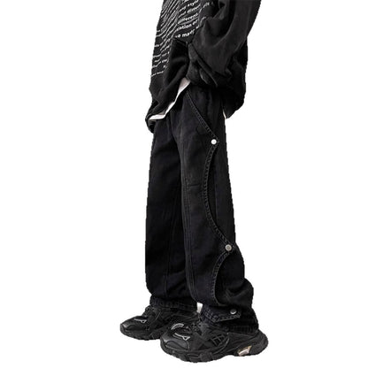 Utility Cargo Straight-Leg Jeans