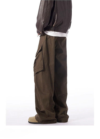 Washed-Cotton Wide-Leg Overalls