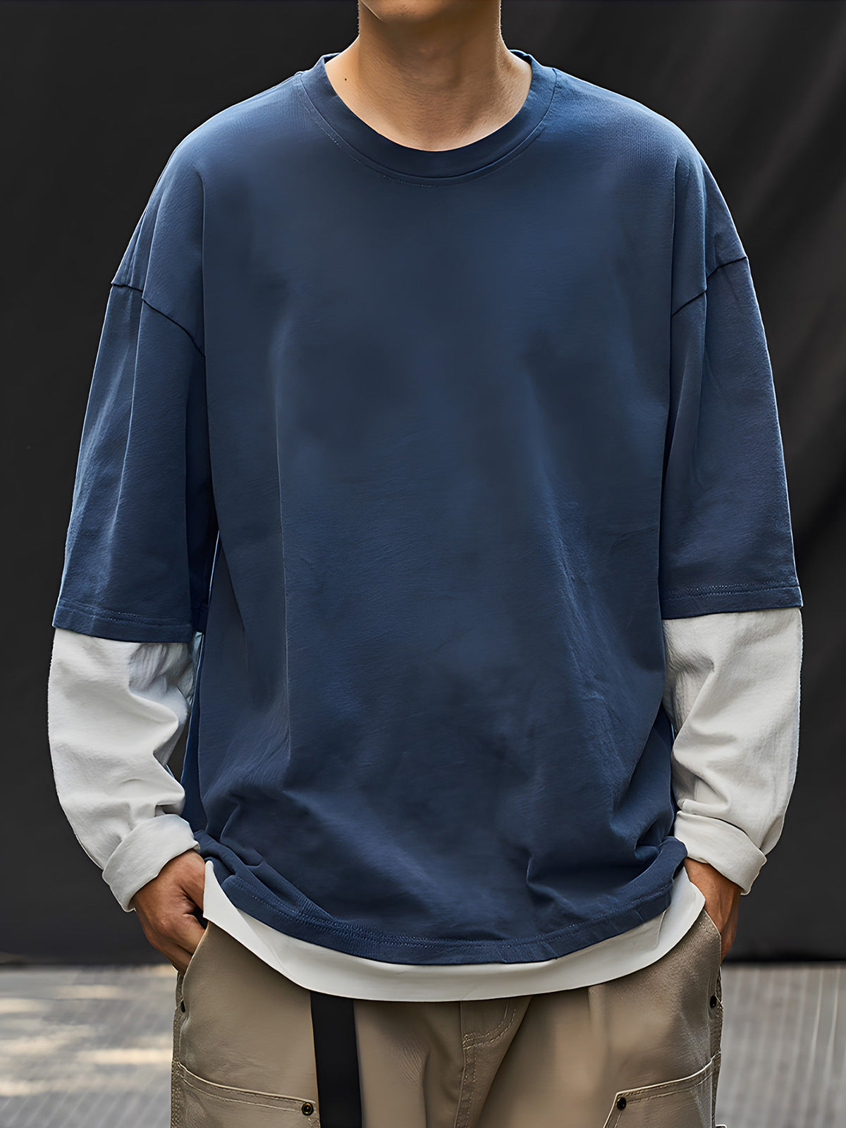 Panelled Knit Sweater