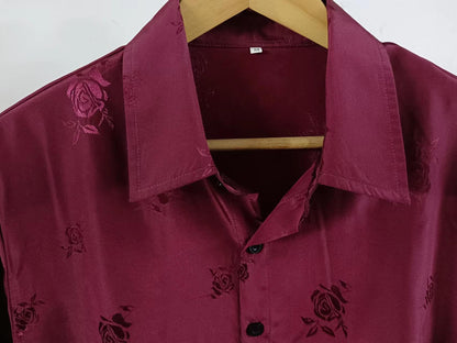 Jacquard Short-Sleeve Summer Shirt