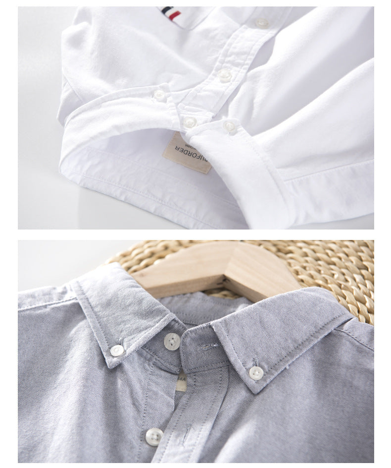 Oxford Solid-Color Cotton Shirt