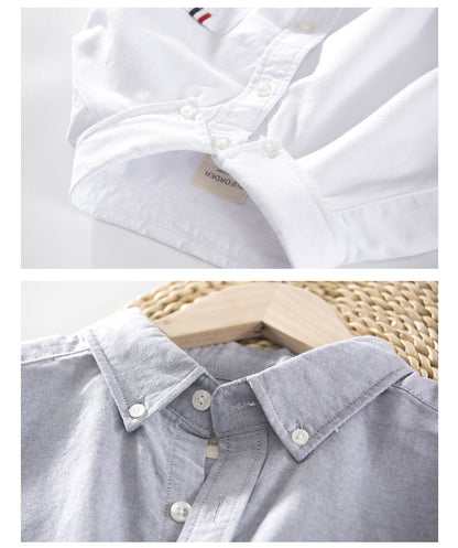 Oxford Solid-Color Cotton Shirt