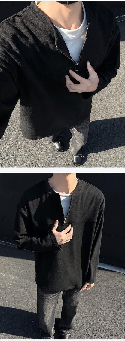 Double-Layer Zip Sweatshirt