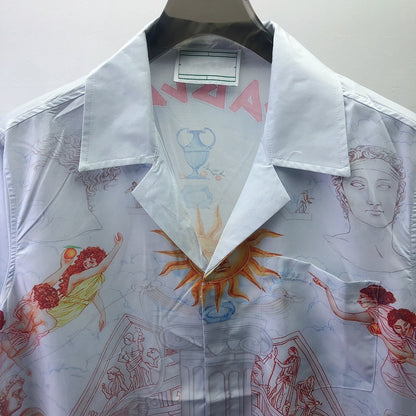 Printed Long-Sleeve Lapel Shirt