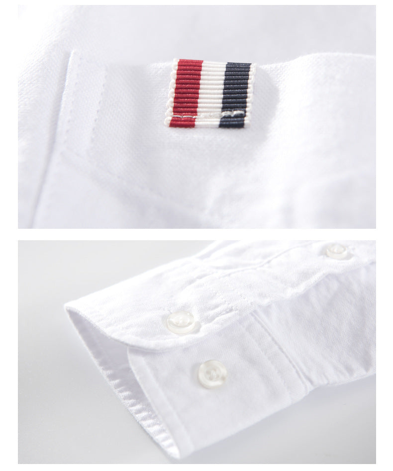Oxford Solid-Color Cotton Shirt